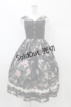 画像1: Miss Point（海外ロリータブランド） / Rose Garden 2WAYデザインネックジャンパースカート XS ブラック H-26-01-04-1044-EL-OP-NS-ZH