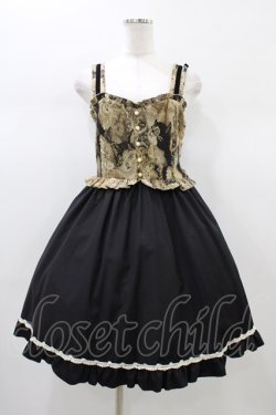 画像1: Amavel / ゴブラン切替ジャンパースカート Free ブラック H-26-01-04-1045-CA-OP-NS-ZH