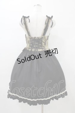 画像2: Amavel / ゴブラン切替ジャンパースカート Free ブラック H-26-01-04-1045-CA-OP-NS-ZH