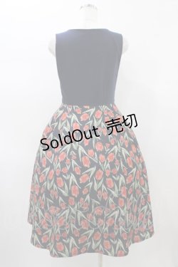 画像2: Fi.n.t / 刺繍入りチューリップ柄ジャンパースカート Free Navy H-26-01-04-1047-CA-OP-NS-ZH