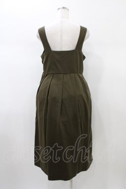 画像2: Fi.n.t / ダブル釦ディープネックジャンパースカート Free KHAKI H-26-01-04-1048-CA-OP-NS-ZH