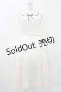 an another angelus / はしごリボン使いスクエアネックワンピース Free Ivory/Navy H-26-01-04-1051-CA-OP-NS-ZH