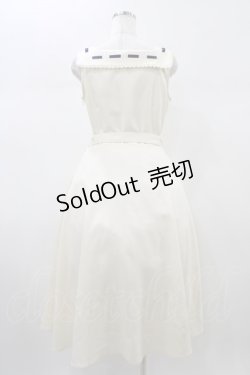 画像2: an another angelus / はしごリボン使いスクエアネックワンピース Free Ivory/Navy H-26-01-04-1051-CA-OP-NS-ZH