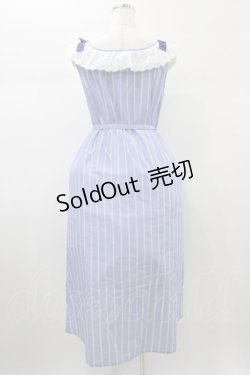 画像2: Franche Lippee / 肩リボンフリルマキシワンピース M ブルー H-26-01-04-1052-LO-OP-NS-ZH