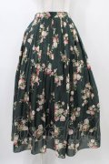 INGEBORG / アンティークローズpt.ランダムタックスカート Free グリーン H-26-01-04-1053-LO-SK-NS-ZH