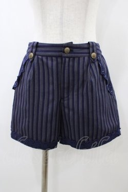 画像1: axes femme / レジメンタルストライプパンツ M ネイビー H-26-01-04-1055-AX-PA-NS-ZH