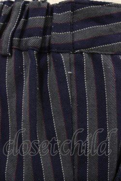 画像3: axes femme / レジメンタルストライプパンツ M ネイビー H-26-01-04-1055-AX-PA-NS-ZH