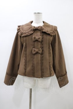 画像1: axes femme kawaii / ショコラベアショートコート M ショコラ H-26-01-04-1062-AX-CO-NS-ZH