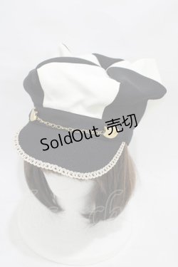 画像1: ALICE and the PIRATES / にゃんにゃんキャスケット  ブラック H-26-01-04-1009-PA-AC-NS-ZH