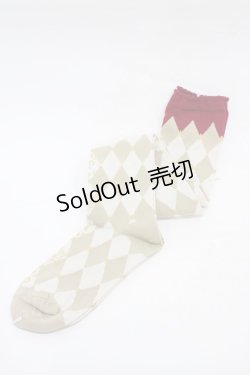 画像1: Angelic Pretty / クラウンロゴオーバーニー  アイボリー H-26-01-04-1015-AP-ZA-NS-ZH