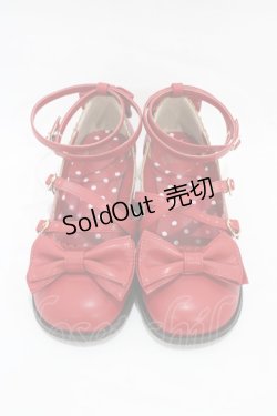 画像1: Angelic Pretty / Tea Party Shoes L/約24.5cm レッド H-26-01-04-1002-AP-SH-NS-ZH