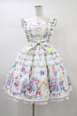 画像1: Angelic Pretty / Happy Garlandジャンパースカート Free シロ H-26-01-04-1019-AP-OP-NS-ZH