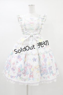 画像1: Angelic Pretty / Happy Garlandジャンパースカート Free シロ H-26-01-04-1019-AP-OP-NS-ZH