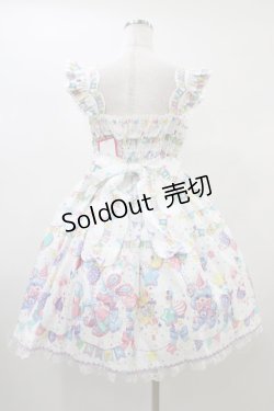 画像2: Angelic Pretty / Happy Garlandジャンパースカート Free シロ H-26-01-04-1019-AP-OP-NS-ZH