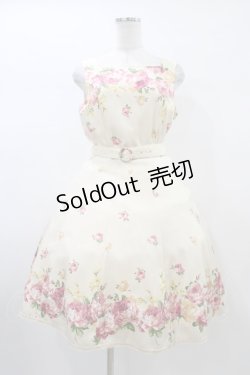 画像1: Innocent World / フローラジャンパースカート M 生成り H-26-01-04-1020-IW-OP-NS-ZH