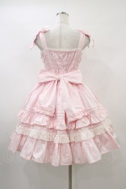 画像2: Angelic Pretty / リボンシャーリングジャンパースカート Free ピンク H-26-01-04-1021-AP-OP-NS-ZH