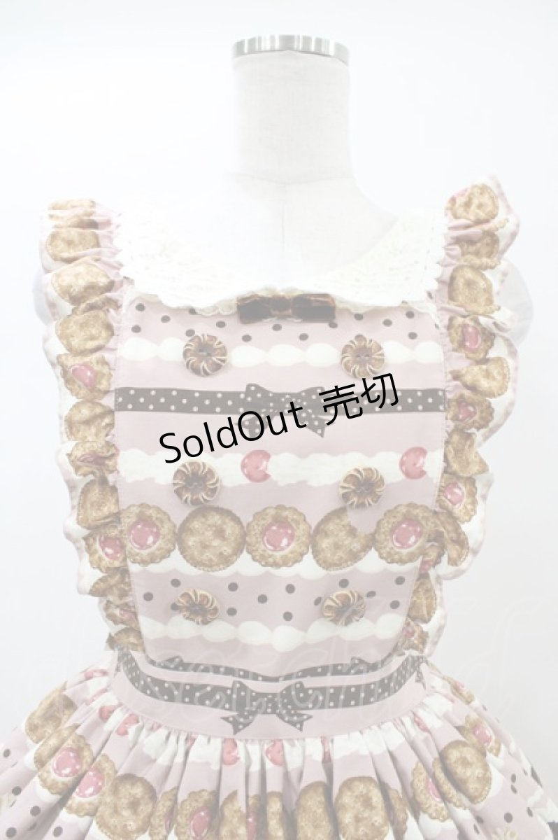 画像4: Angelic Pretty / Sweet Cream Houseエプロン風スカート Free ラズベリー H-26-01-04-1023-AP-SK-NS-ZH (4)