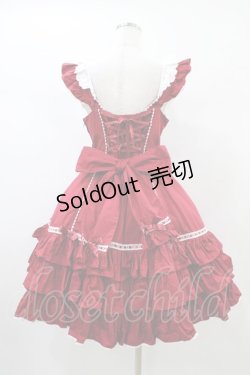 画像2: Angelic Pretty / Cute Heartジャンパースカート Free レッド H-26-01-04-1025-AP-OP-NS-ZH