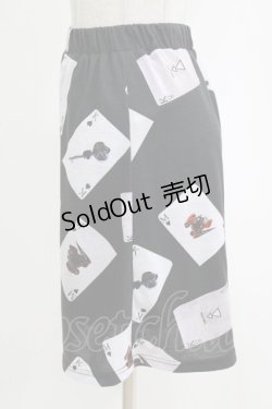 画像2: KINGLYMASK KMK / へっどふぉんワールドベアートランプ切替スカート  黒 H-26-01-04-048-PU-SK-KB-ZH