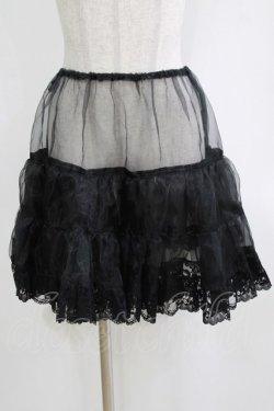 画像1: MIHO MATSUDA / オーガンジーパニエ  黒 H-26-01-04-053-GO-SK-KB-ZH