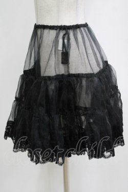画像2: MIHO MATSUDA / オーガンジーパニエ  黒 H-26-01-04-053-GO-SK-KB-ZH