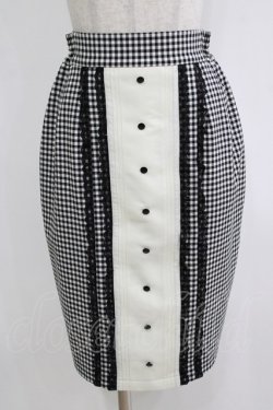 画像1: MILK / BABYタイトスカート  ブラックギンガム H-26-01-04-054-ML-SK-KB-ZH