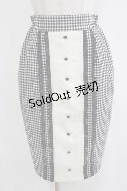 画像1: MILK / BABYタイトスカート  ブラックギンガム H-26-01-04-054-ML-SK-KB-ZH
