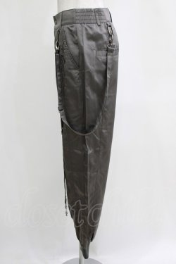 画像2: Ozz conte / 刺繍ベルトパンツ  グレー H-26-01-04-057-OO-PA-KB-ZH