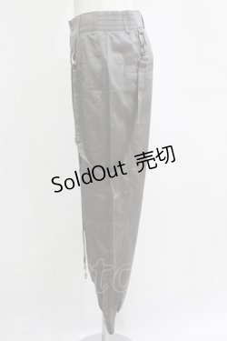 画像2: Ozz conte / 刺繍ベルトパンツ  グレー H-26-01-04-057-OO-PA-KB-ZH