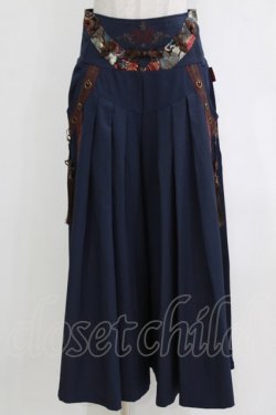 画像1: Ozz oneste / タッセル付袴パンツ  ネイビー H-26-01-04-058-OO-PA-KB-ZH