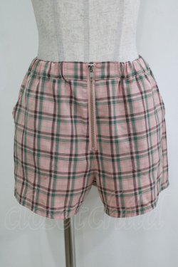 画像1: Candy Stripper / COZY CHECK SHORTパンツ 2 ピンクベージュ H-26-01-04-064-PU-PA-KB-ZH
