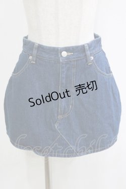 画像1: jouetie / マイクロミニスカパン  ブルー H-26-01-04-065-EL-PA-KB-ZT0108H