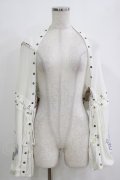 Ozz oneste / 異素材切替マーガレットボレロ  白 H-26-01-04-067-OO-TO-KB-ZT0108H