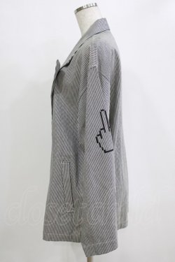 画像2: MILKBOY / コットンダブルジャケット  紺ストライプ H-26-01-04-069-MB-JA-KB-ZH