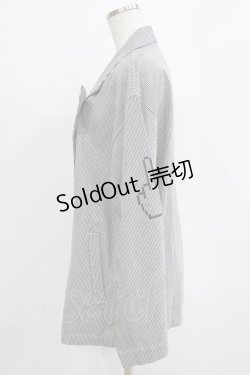 画像2: MILKBOY / コットンダブルジャケット  紺ストライプ H-26-01-04-069-MB-JA-KB-ZH