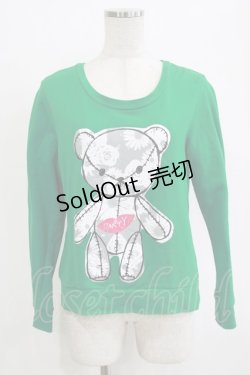 画像1: elements,H PARTY!! / ベアスウェットトップス  グリーン H-26-01-04-076-GO-TO-KB-ZH