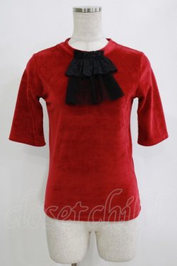 画像1: MR corset / レースジャボ風トップス  赤 H-26-01-04-079-PU-TO-KB-ZH