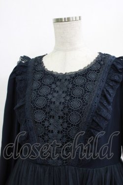 画像4: Vallee lys / "Frost Crystals"ワンピース  ネイビー H-26-01-04-007-GO-OP-KB-ZH