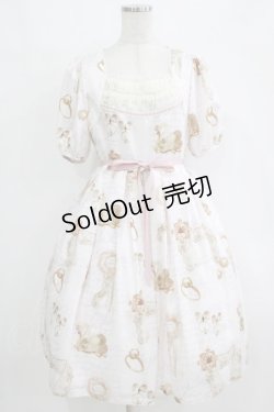 画像1: Leur Getter / Jewel Brooch袖付ワンピース M ピンク H-26-01-04-012-LU-OP-KB-ZT547