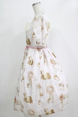 画像2: Leur Getter / Jewel Brooch袖付ワンピース M ピンク H-26-01-04-012-LU-OP-KB-ZH