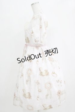 画像2: Leur Getter / Jewel Brooch袖付ワンピース M ピンク H-26-01-04-012-LU-OP-KB-ZT547