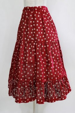 画像2: Jane Marple Dans Le Salon / ドットティアードスカート  ボルドー H-26-01-04-014-JM-SK-KB-ZH