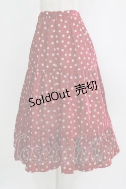 画像2: Jane Marple Dans Le Salon / ドットティアードスカート  ボルドー H-26-01-04-014-JM-SK-KB-ZH