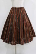 Jane Marple / Regimental stripe gored skirt M ブラウン H-26-01-04-015-JM-SK-KB-ZH