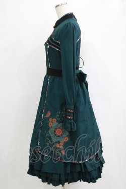 画像2: Ozz oneste / フリルチャイナワンピース  グリーン H-26-01-04-020-OO-OP-KB-ZH