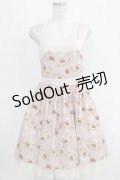 abilletage / シュガーカップ柄ジャンパースカート  ピンク H-26-01-04-022-GO-OP-KB-ZH