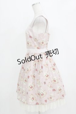 画像2: abilletage / シュガーカップ柄ジャンパースカート  ピンク H-26-01-04-022-GO-OP-KB-ZH