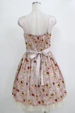 画像3: abilletage / シュガーカップ柄ジャンパースカート  ピンク H-26-01-04-022-GO-OP-KB-ZH