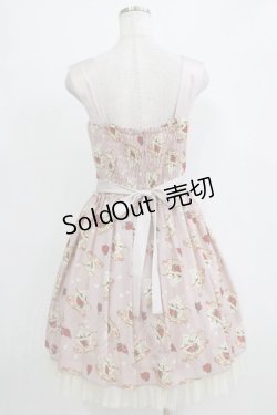 画像3: abilletage / シュガーカップ柄ジャンパースカート  ピンク H-26-01-04-022-GO-OP-KB-ZH