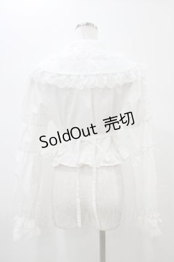画像2: DearMyLoveEmily / ミルフィーユレースショートブラウス 3L シロ H-26-01-05-1045-0-BL-NS-ZH
